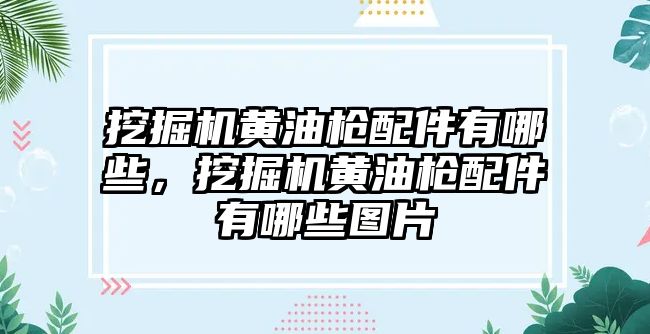 挖掘機(jī)黃油槍配件有哪些，挖掘機(jī)黃油槍配件有哪些圖片