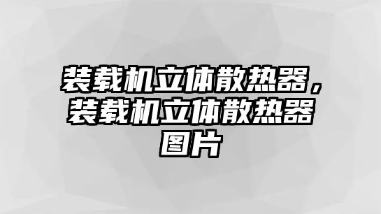 裝載機(jī)立體散熱器，裝載機(jī)立體散熱器圖片