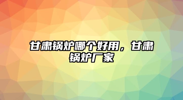 甘肅鍋爐哪個(gè)好用，甘肅鍋爐廠家